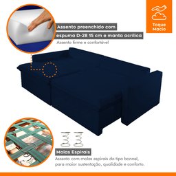 Sofá Cama Retrátil e Reclinável 180cm Marselha - 7