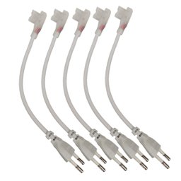 Conector Rabicho Plug para Fita de Led 8mm Kit 5 Unidades Tomada Fonte Iluminaçao Gesso Sanca Teto R - 1