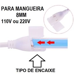 Conector Rabicho Plug para Fita de Led 8mm Kit 5 Unidades Tomada Fonte Iluminaçao Gesso Sanca Teto R - 3