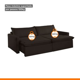 Sofá Cama Retrátil e Reclinável 180cm Marselha - 9