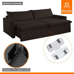 Sofá Cama Retrátil e Reclinável 180cm Marselha - 8