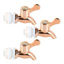 Ver imagem 1 de Kit 3 Torneiras para Suqueira Dispenser Plástico Rosé Gold Luxo Filtro com Vedação