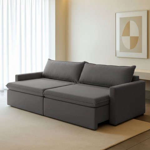 Sofá Cama Retrátil e Reclinável 220cm Marselha