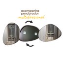 Ver imagem 5 de Espelho Decorativo Sala Hall Quarto Orgânico em Couro 60x80cm C/suporte - Mod. Nuvem Preto