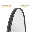 Ver imagem 4 de Espelho Decorativo Sala Hall Quarto Orgânico em Couro 60x80cm C/suporte - Mod. Nuvem Preto