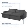Sofá Cama Retrátil e Reclinável 260cm Marselha - 11
