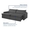 Sofá Cama Retrátil e Reclinável 260cm Marselha - 12
