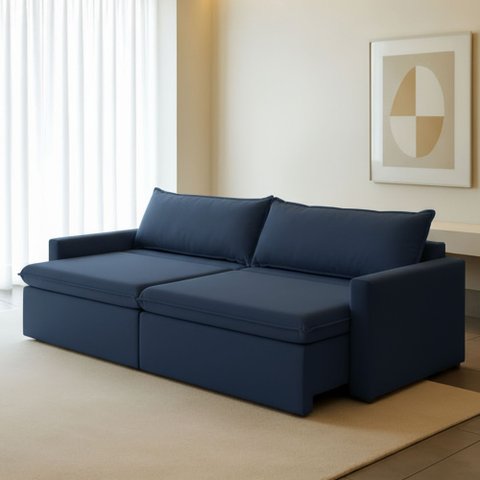 Sofá Cama Retrátil e Reclinável 260cm Marselha