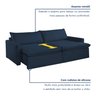 Sofá Cama Retrátil e Reclinável 260cm Marselha - 9