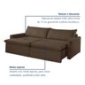 Sofá Cama Retrátil e Reclinável 260cm Marselha - 12