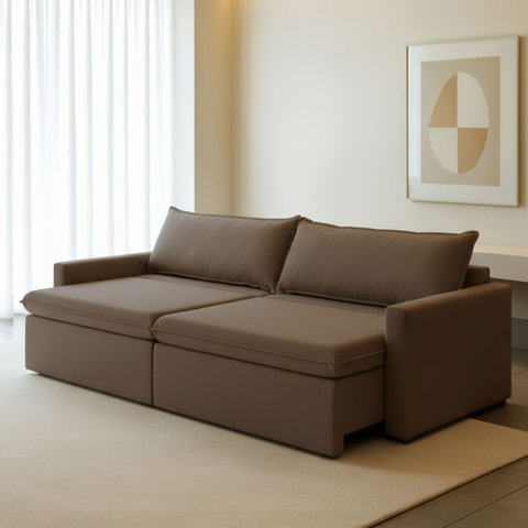 Sofá Cama Retrátil e Reclinável 260cm Marselha