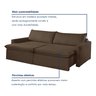 Sofá Cama Retrátil e Reclinável 260cm Marselha - 10