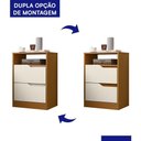 Ver imagem 4 de Mesa de Cabeceira Sole 2 Gavetas Flex Off White-cinamomo - Móveis Albatroz Off White-cinamomo