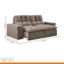 Ver imagem 3 de Sofá 2 Lugares Retrátil e Reclinável 200cm Paraty