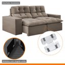 Ver imagem 6 de Sofá 2 Lugares Retrátil e Reclinável 200cm Paraty