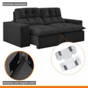 Ver imagem 6 de Sofá 2 Lugares Retrátil e Reclinável 200cm Paraty