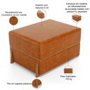 Ver imagem 4 de Kit 02 Puffs Decorativo Retangular para Sala de Estar Domus L02 Couríssimo Canela - Lyam Decor