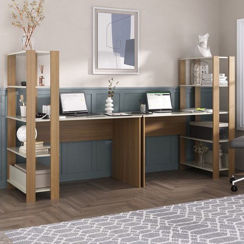 Conjunto Home Office: 2 Escrivaninhas Match 4235