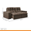 Ver imagem 3 de Sofá 2 Lugares Retrátil e Reclinável 200cm Paraty