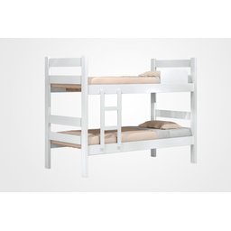 Beliche / Cama Solteiro 100% MDF Estrado em Eucalipto Reforçada com Escada Lateral Cor Branca última - 4