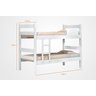 Beliche / Cama Solteiro 100% MDF Estrado em Eucalipto Reforçada com Escada Lateral Cor Branca última - 3