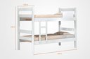 Ver imagem 3 de Beliche / Cama Solteiro 100% MDF Estrado em Eucalipto Reforçada com Escada Lateral Cor Branca última