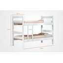 Ver imagem 3 de Beliche / Cama Solteiro 100% MDF Estrado em Eucalipto Reforçada com Escada Lateral Cor Branca última