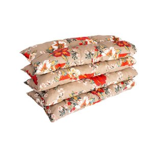 Kit 4 Almofadas Para Poltronas Cadeira Sofá De Bambu Vime