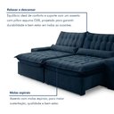 Ver imagem 6 de Sofá Retrátil e Reclinável 250cm Domínio Azul