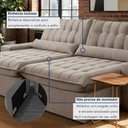 Ver imagem 7 de Sofá Retrátil e Reclinável 290cm Domínio Cinza