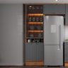 Cristaleira 2 Portas Vidro Bella Nog/cinza 70cm Carraro - 1