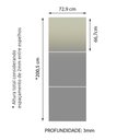 Ver imagem 2 de Kit Madesa com 3 Espelhos de 66,7 X 72,9 Cm para Guarda-roupa