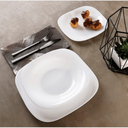 Ver imagem 2 de Prato de Sobremesa Plaza Nadir 19 cm em Vidro Opaline Branco - Kit com 6 Unidades