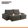 Sofá 2 Lugares Retrátil e Reclinável 210cm Bauhaus - 4