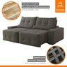 Sofá 2 Lugares Retrátil e Reclinável 210cm Bauhaus - 6