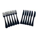 Ver imagem 6 de Faqueiro Conjunto Talheres Luxo Black 24 Peças Inoxidavel