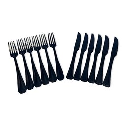 Faqueiro Conjunto Talheres Luxo Black 24 Peças Inoxidavel - 6