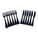 Ver imagem 6 de Faqueiro Conjunto Talheres Luxo Black 24 Peças Inoxidavel