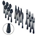 Ver imagem 2 de Faqueiro Conjunto Talheres Luxo Black 24 Peças Inoxidavel