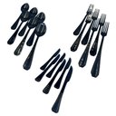 Ver imagem 4 de Faqueiro Conjunto Talheres Luxo Black 24 Peças Inoxidavel