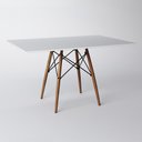 Ver imagem 1 de Mesa Eiffel Wood Tampo Retangular de Madeira 120x80cm Branco