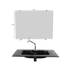 GABINETE DE VIDRO PARA BANHEIRO CUBA ACOPLADA 50CM SP PRETO - 3 GABINETE DE VIDRO PARA BANHEIRO CUBA ACOPLADA 50CM SP PRETO - 3