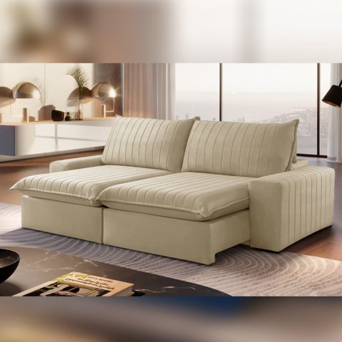 Sofá Retrátil e Reclinável 210cm Noah