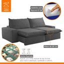 Ver imagem 5 de Sofá Retrátil e Reclinável 210cm Noah