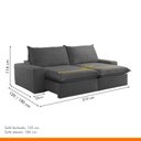 Ver imagem 3 de Sofá Retrátil e Reclinável 210cm Noah