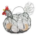 Ver imagem 1 de Galinha Porta Ovos Cesta Aramada Black Gourmet Decorativa