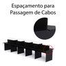 Estação de Trabalho Escritório 10 Lugares 450x120cm Cor:preto - 3