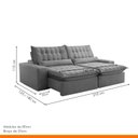 Ver imagem 3 de Sofá Retrátil e Reclinável 210cm Domínio