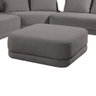 Sofá de Canto Modulado Vercelli 602cm com Almofadas Soltas e Puff Veludo Luxo Cinza G92 - Gran Belo - 5