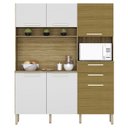 Ver imagem 1 de Cozinha Compacta 6p 2g 161 Cm Montesa Freijo Supremo Cp Ripado Freijo Ktp